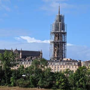 Le chantier de la flèche St Michel à Bordeaux