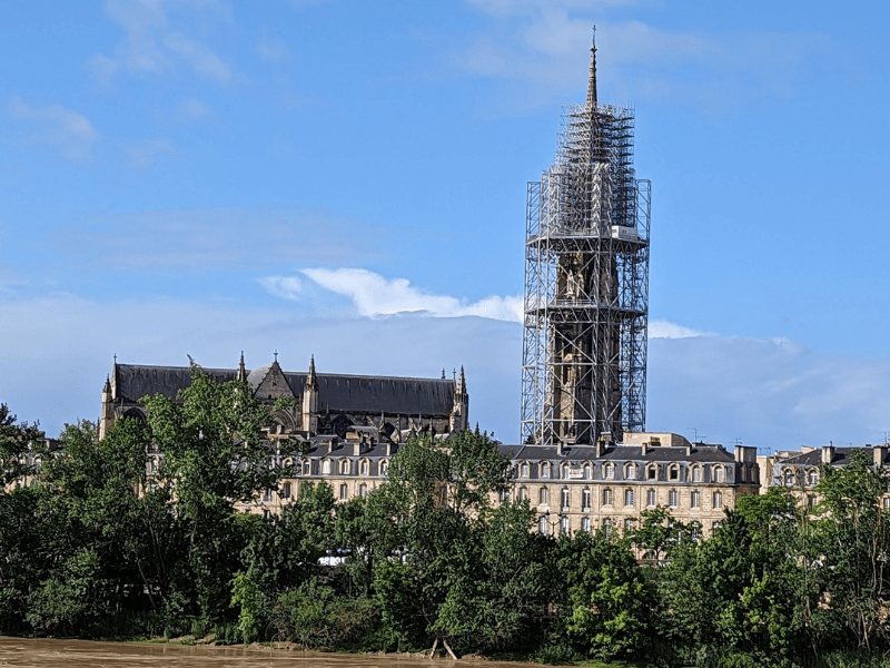 Visite sur un chantier exceptionnel : Restauration de la Flèche St Michel à Bordeaux